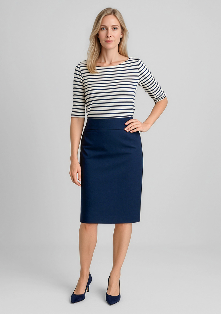 Womens Comfort Wool Stretch Relaxed Fit Lined Skirt