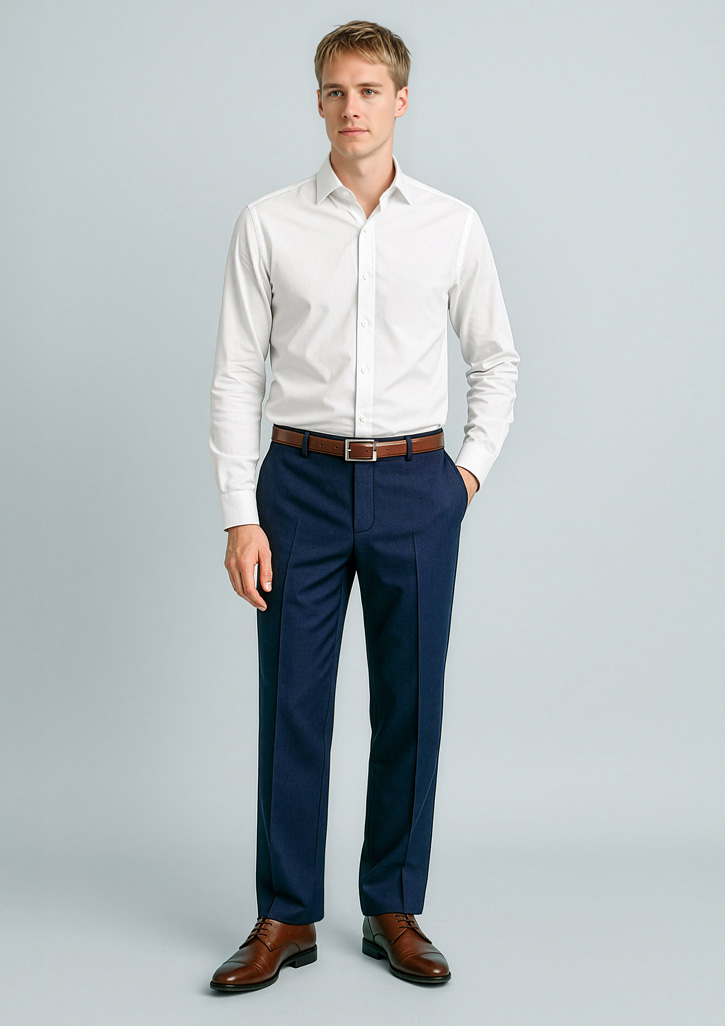 Mens Cool Stretch Flat Front Pant (Stout)