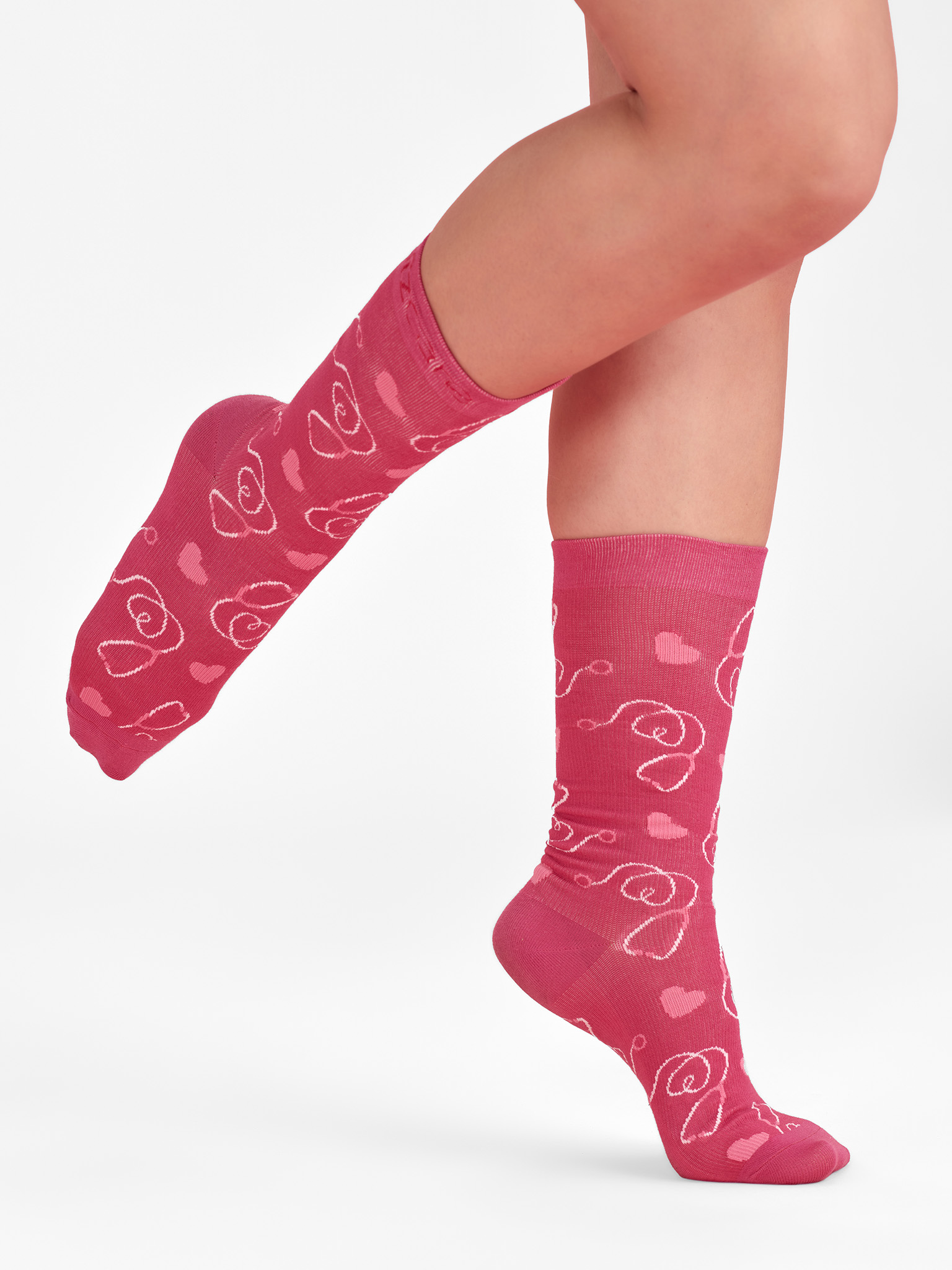 Inaura Pink Unisex Happy Feet Comfort Socks | CCS250U