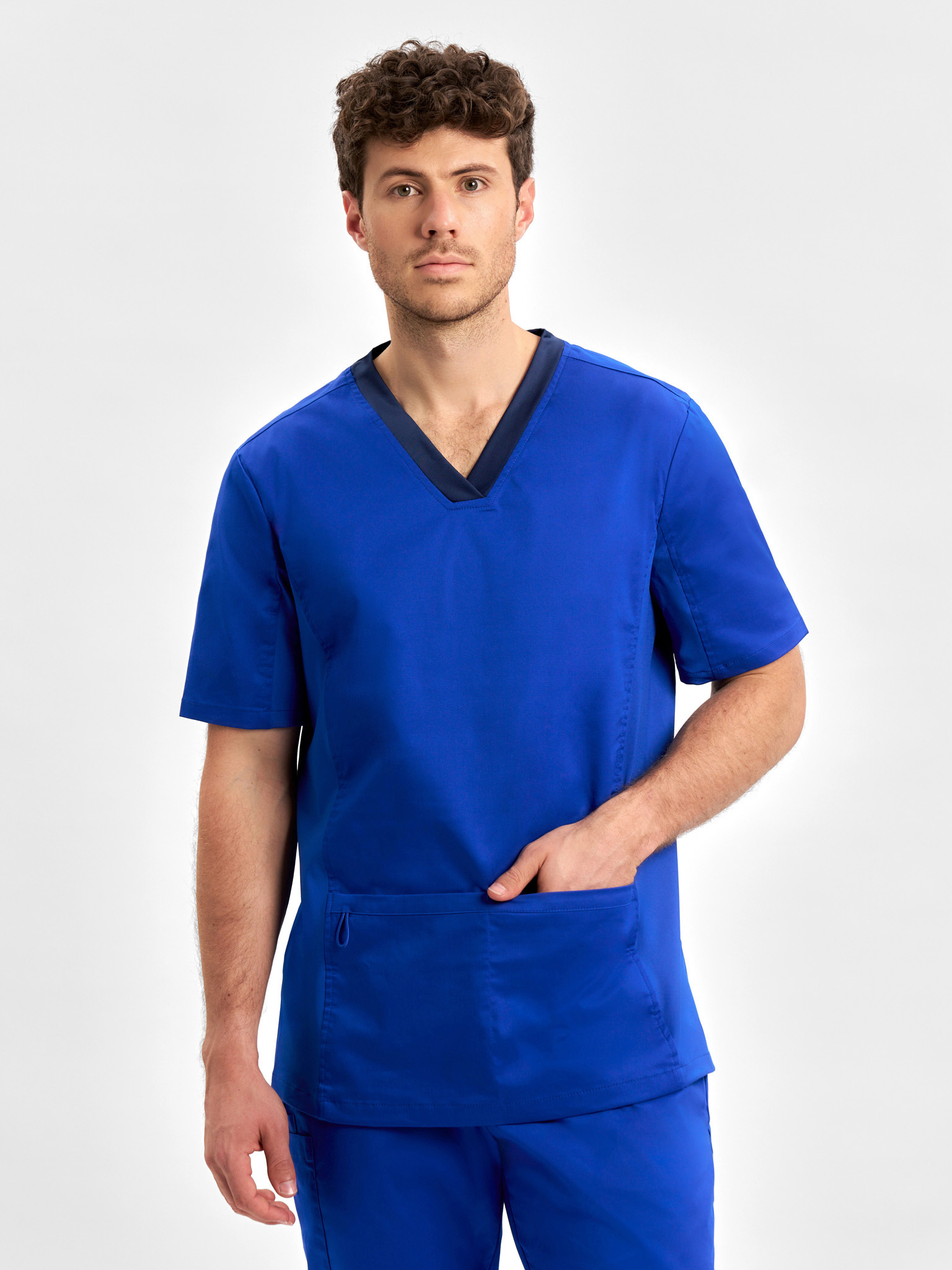 Inaura Riley Mens Stretch Scrub Top | CST043MS