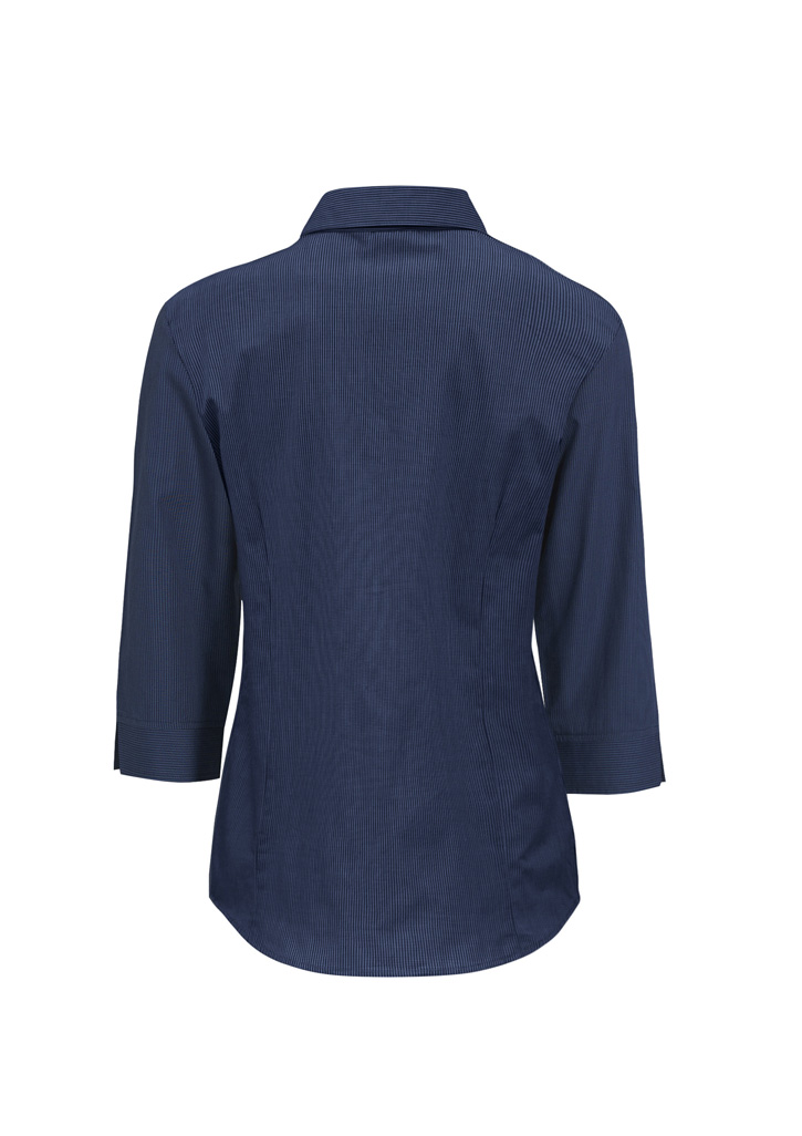 Ladies Micro Check 3/4 Sleeve Shirt LB8200 | Biz Collection AU