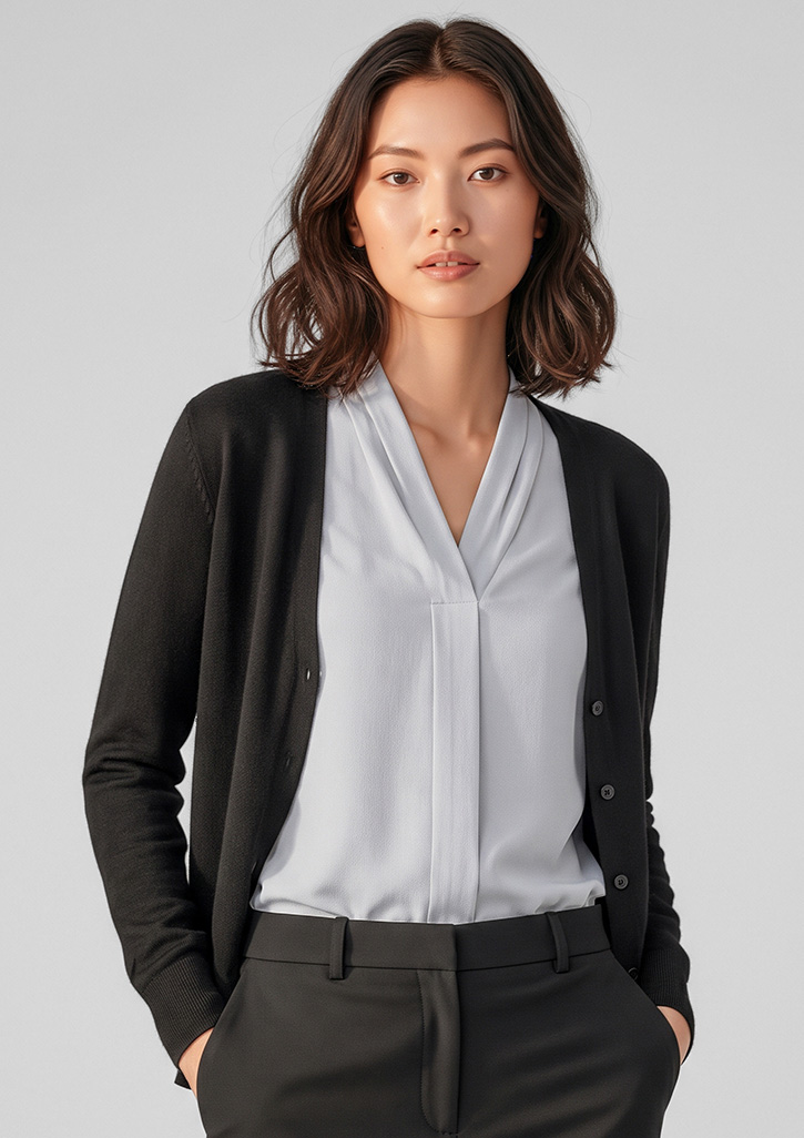 Roma Womens Knit Cardigan – Jackets – Biz Collection – available in Black, Navy – photo 1 of 6