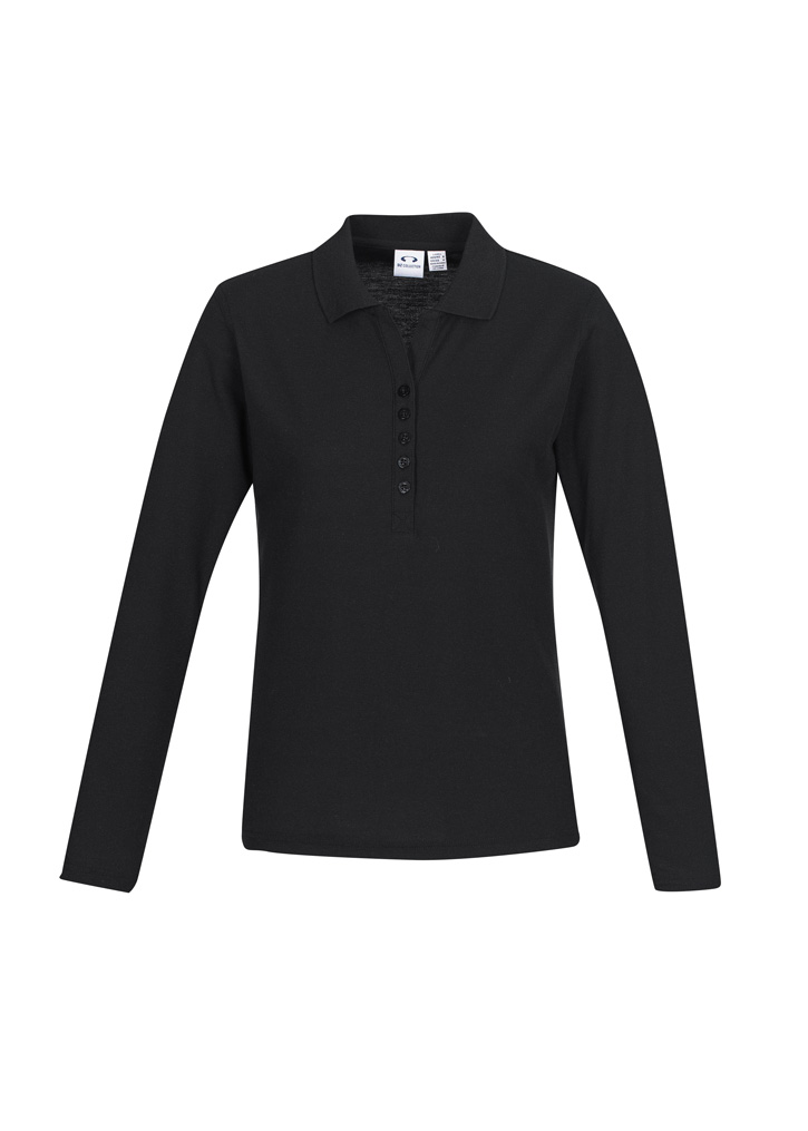 Black long sleeve shop polo shirt womens