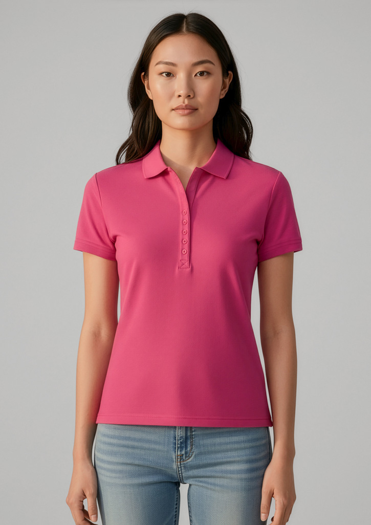 Womens Crew Short Sleeve Polo