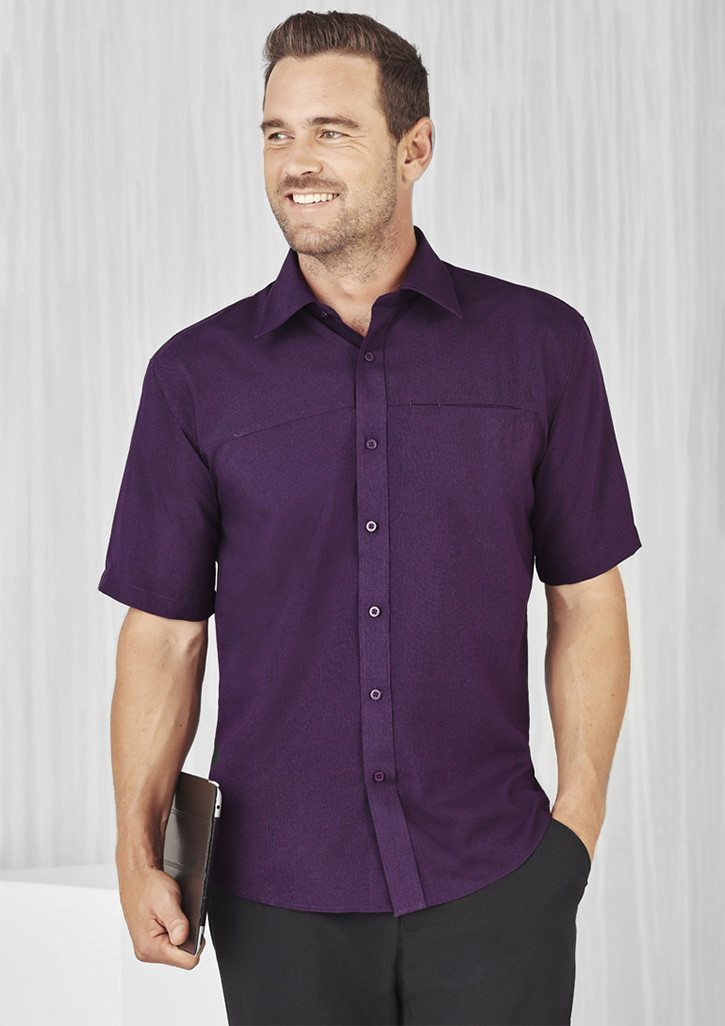 Mens Plain Oasis Short Sleeve Shirt SH3603 | Biz Collection AU