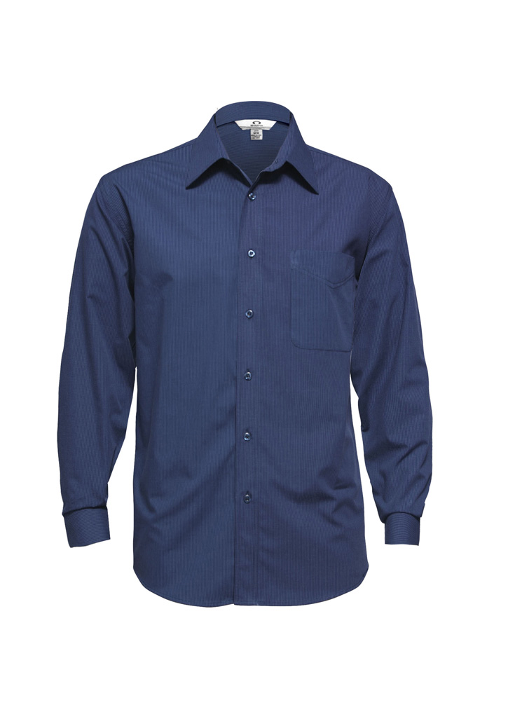 Mens Micro Check Long Sleeve Shirt SH816 | Biz Collection AU