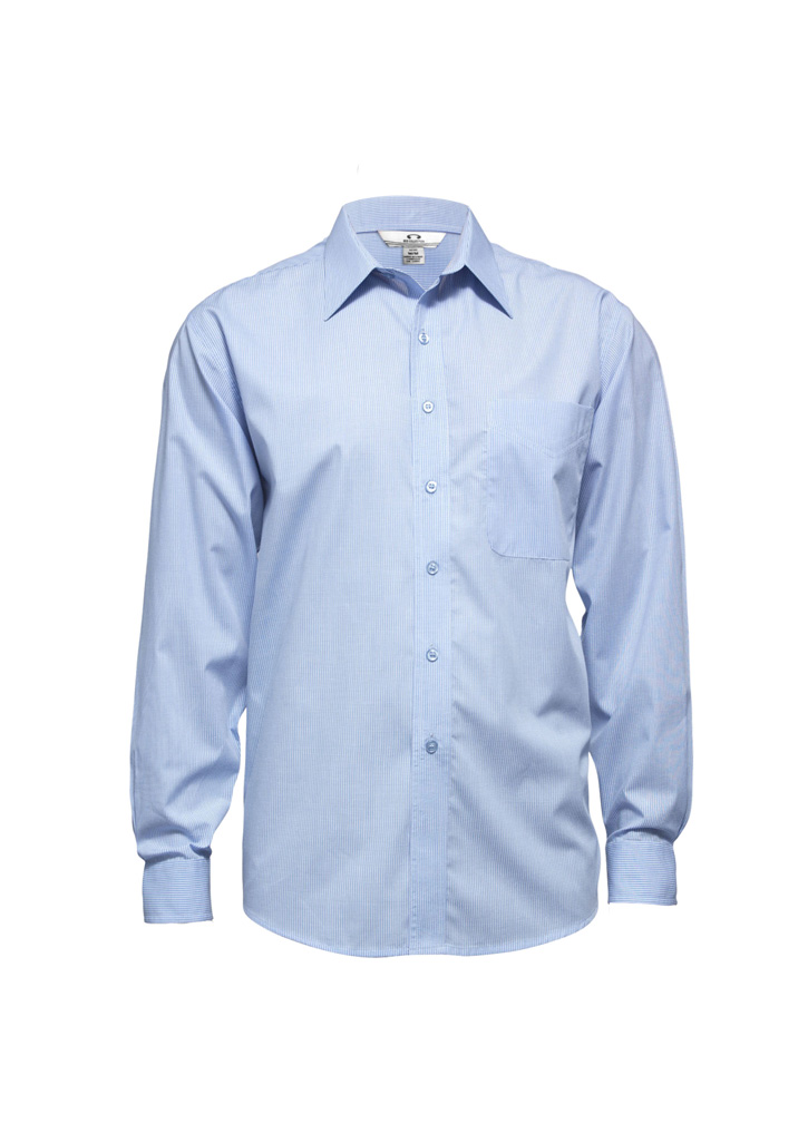 SH816 - Mens Micro Check Long Sleeve Shirt