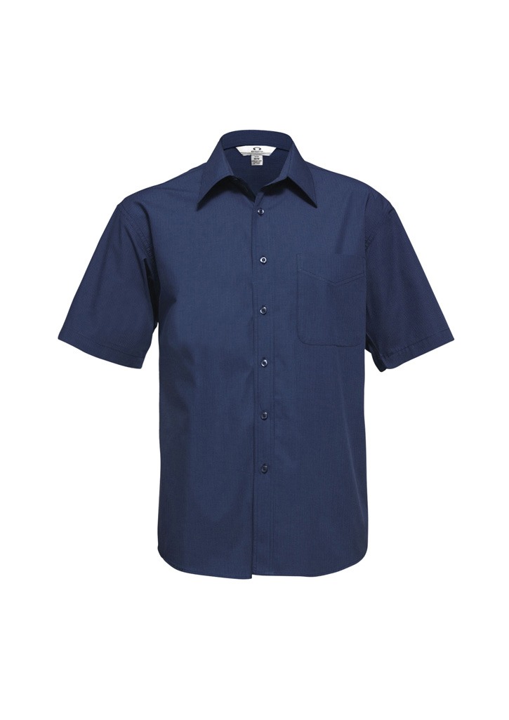 SH817 - Mens Micro Check Short Sleeve Shirt