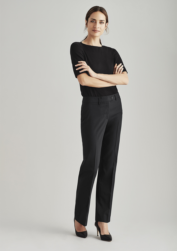 Wool-blend Bootcut Pants - Midnight black - Ladies