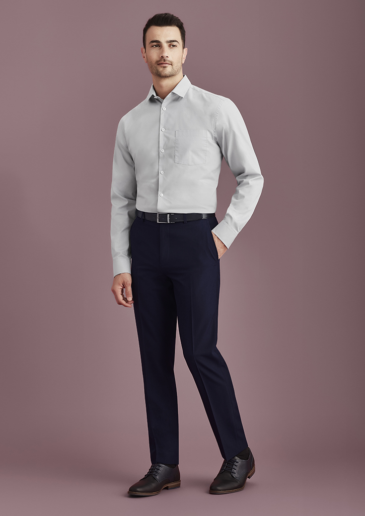 Slim Fit Flat-Front Trousers