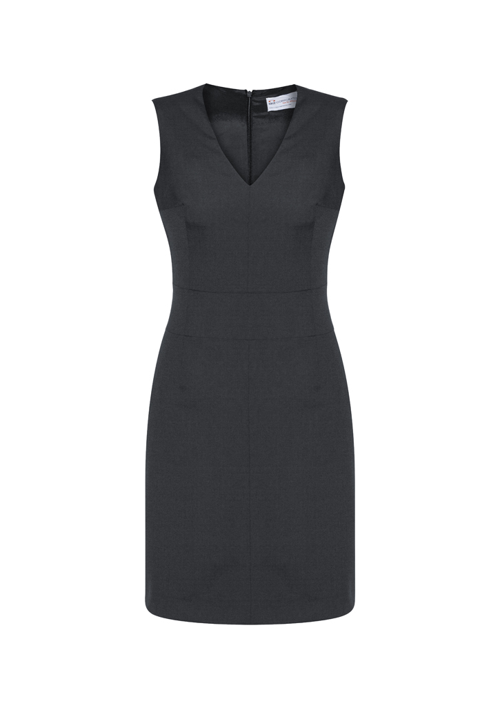 Comfort Wool Stretch Womens Sleeveless V Neck Dress