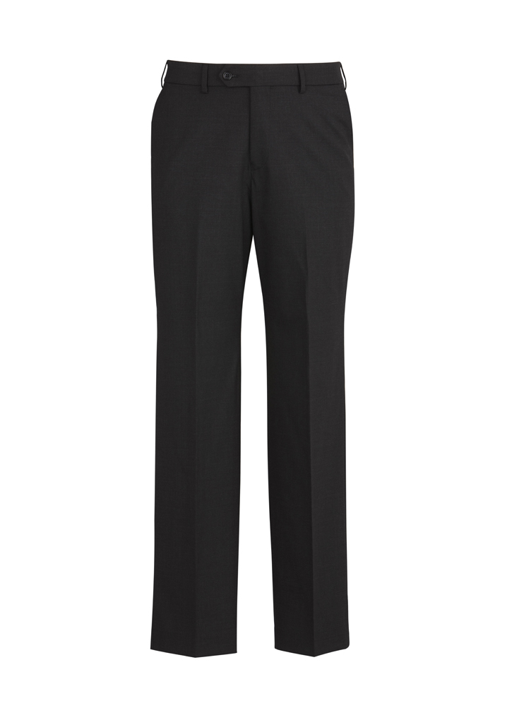 Zeds Men's Carlton Single Pleat Front Trouser with Comfort Stretch  Waistband Black