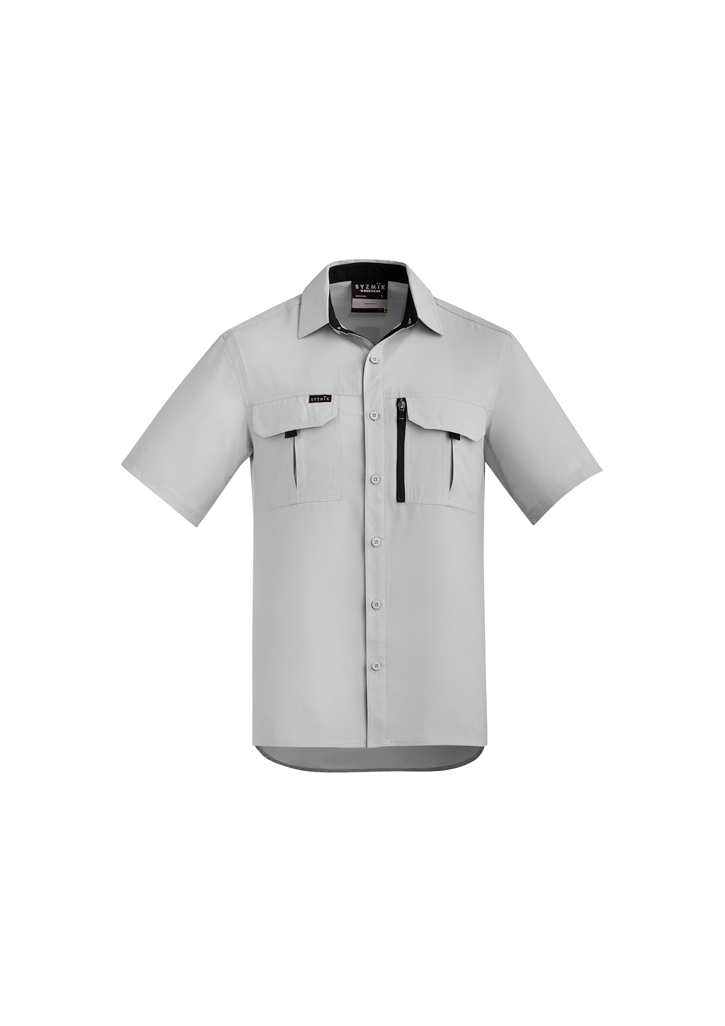 ZW465 Mens Polyester Ripstop S/Sleeve Shirt